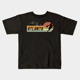 Atlanta Basketball Fans Cityscape Kids T-Shirt